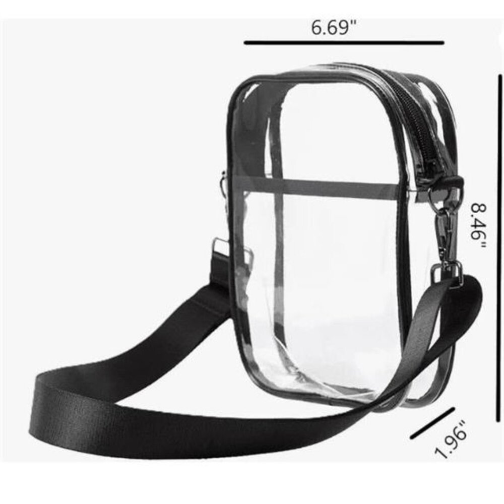 32 Degrees Stadium Events Approved, Cool Unisex Crossbody Clear Bag with Inside - Picture 4 of 4